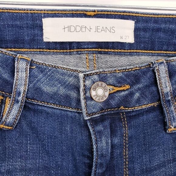 𝅺HIDDEN Jeans NWOT Distressed Size 27 x 27 Waist Frayed Raw Hem Boho Size‎ 6 - Picture 7 of 9